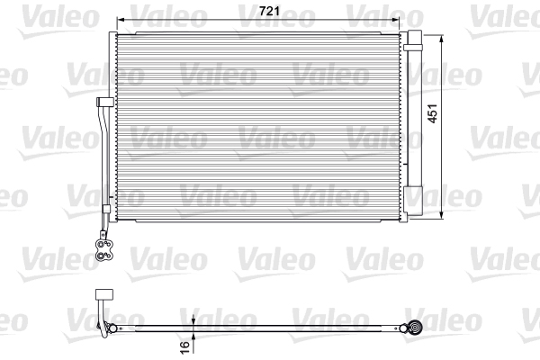 Condensator, climatizare 814379 VALEO