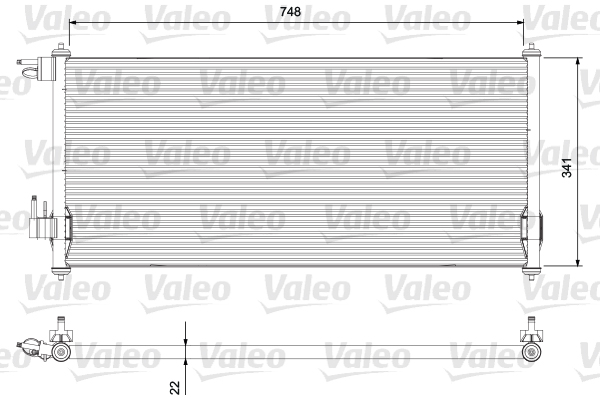Condensator, climatizare 814383 VALEO