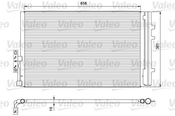 Condensator, climatizare 814386 VALEO