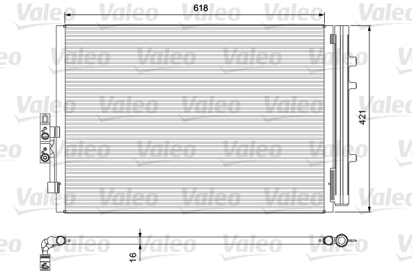 Condensator, climatizare 814387 VALEO