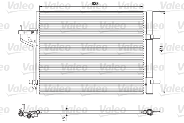 Condensator, climatizare 814390 VALEO