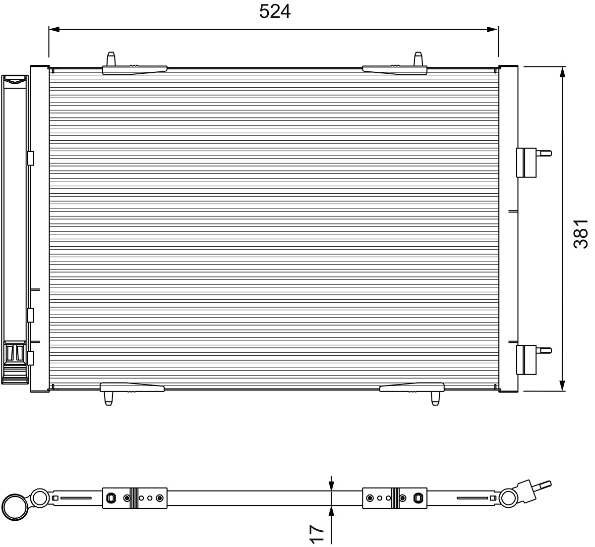 Condensator, climatizare 814406 VALEO