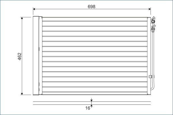 Condensator, climatizare 814410 VALEO