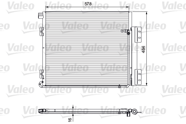 Condensator, climatizare 815060 VALEO