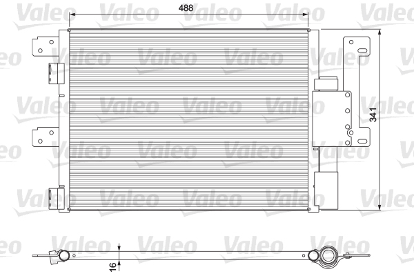 Condensator, climatizare 815090 VALEO