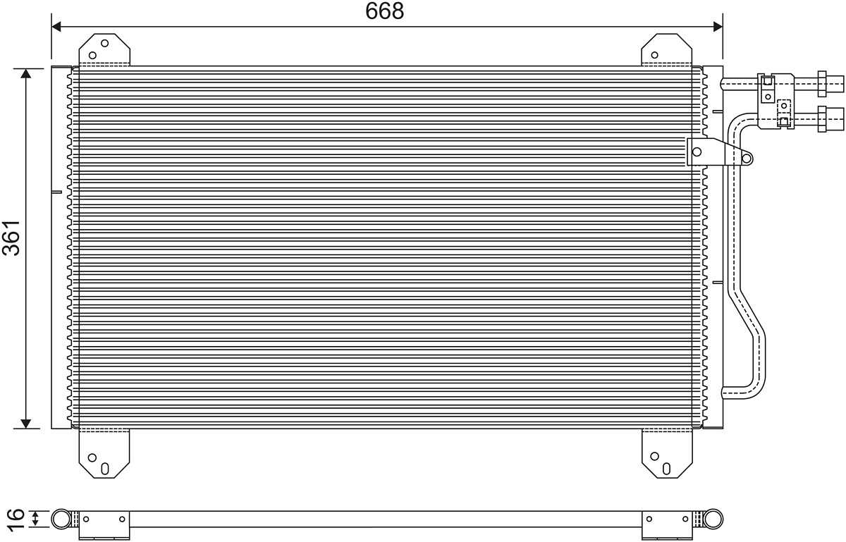 Condensator, climatizare 816891 VALEO