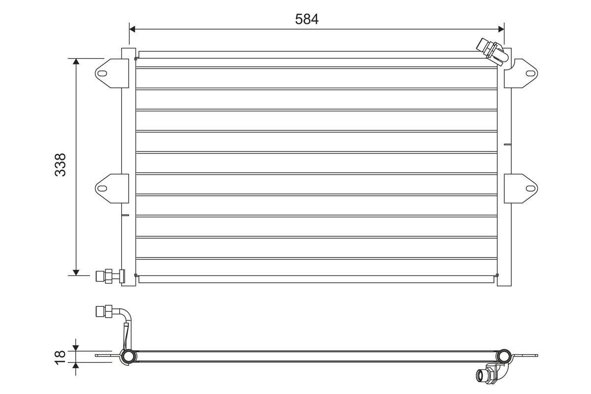 Condensator, climatizare 816908 VALEO
