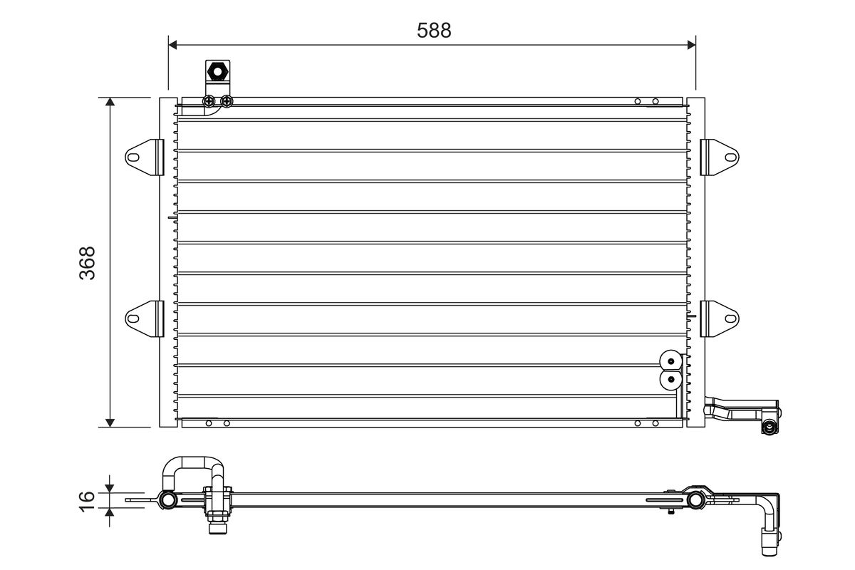 Condensator, climatizare 816910 VALEO