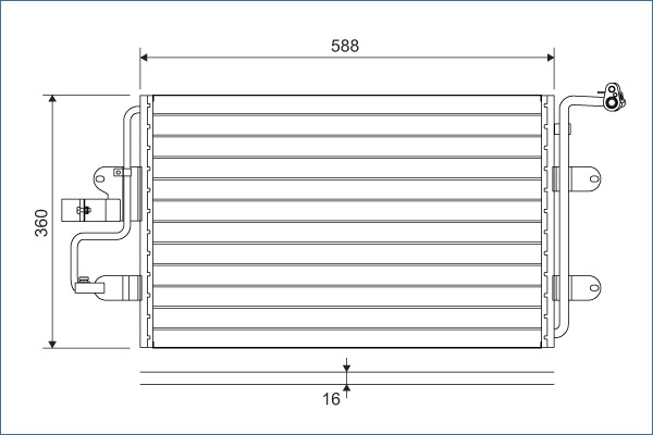 Condensator, climatizare 817244 VALEO