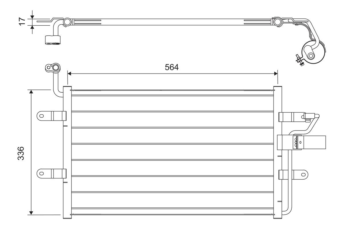 Condensator, climatizare 817245 VALEO