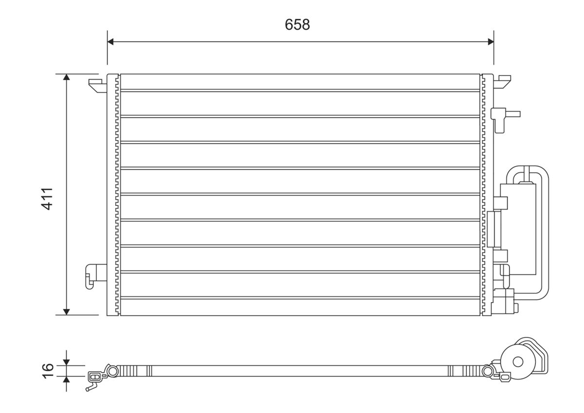 Condensator, climatizare 817647 VALEO