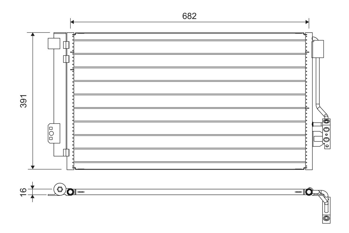 Condensator, climatizare 817842 VALEO