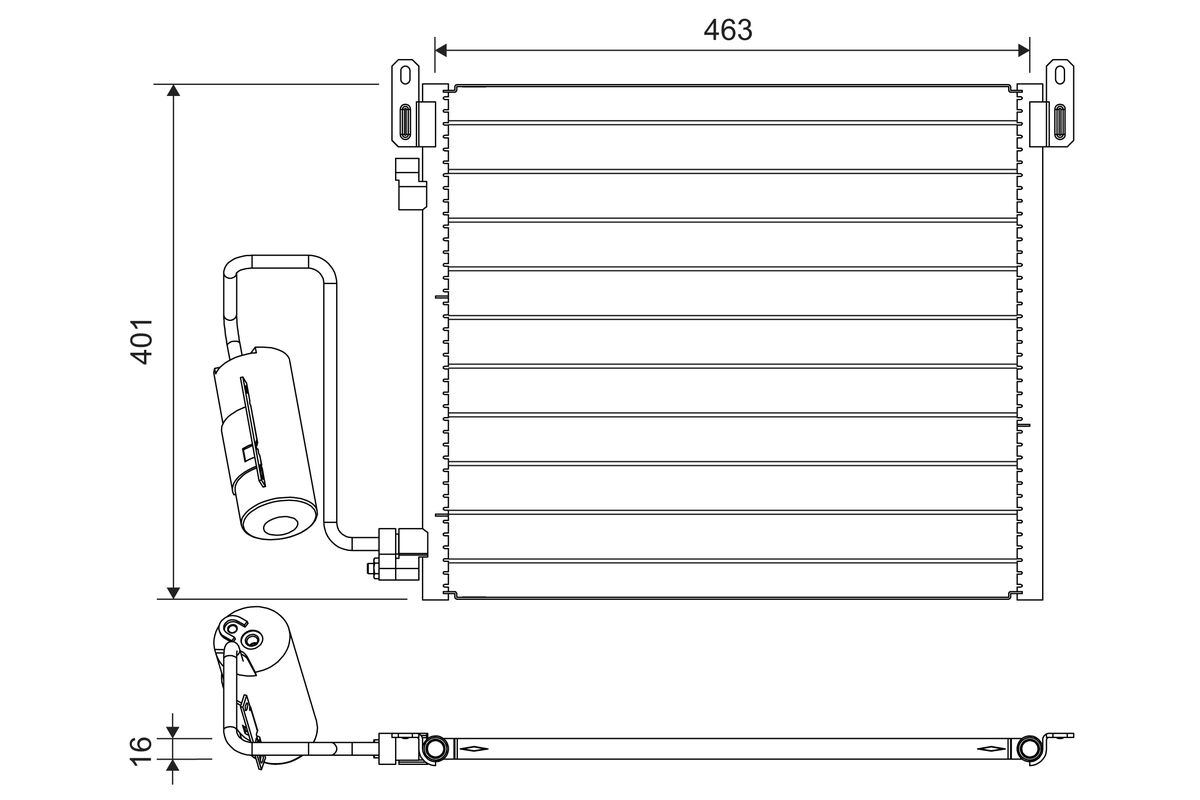 Condensator, climatizare 817853 VALEO