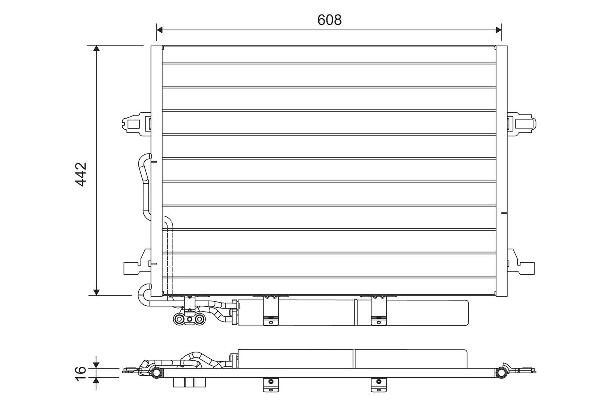 Condensator, climatizare 818003 VALEO
