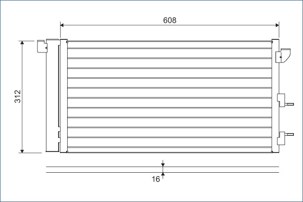 Condensator, climatizare 818005 VALEO