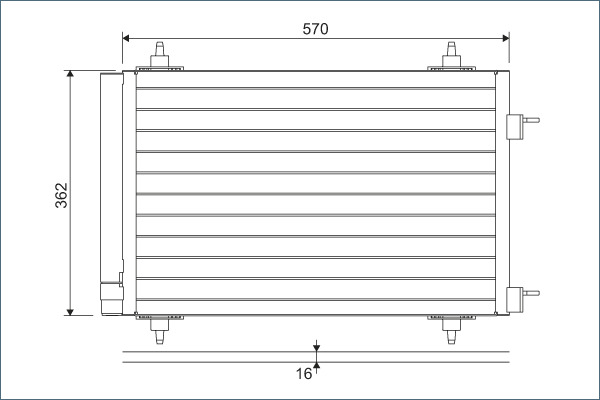 Condensator, climatizare 818170 VALEO