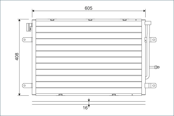 Condensator, climatizare 818190 VALEO