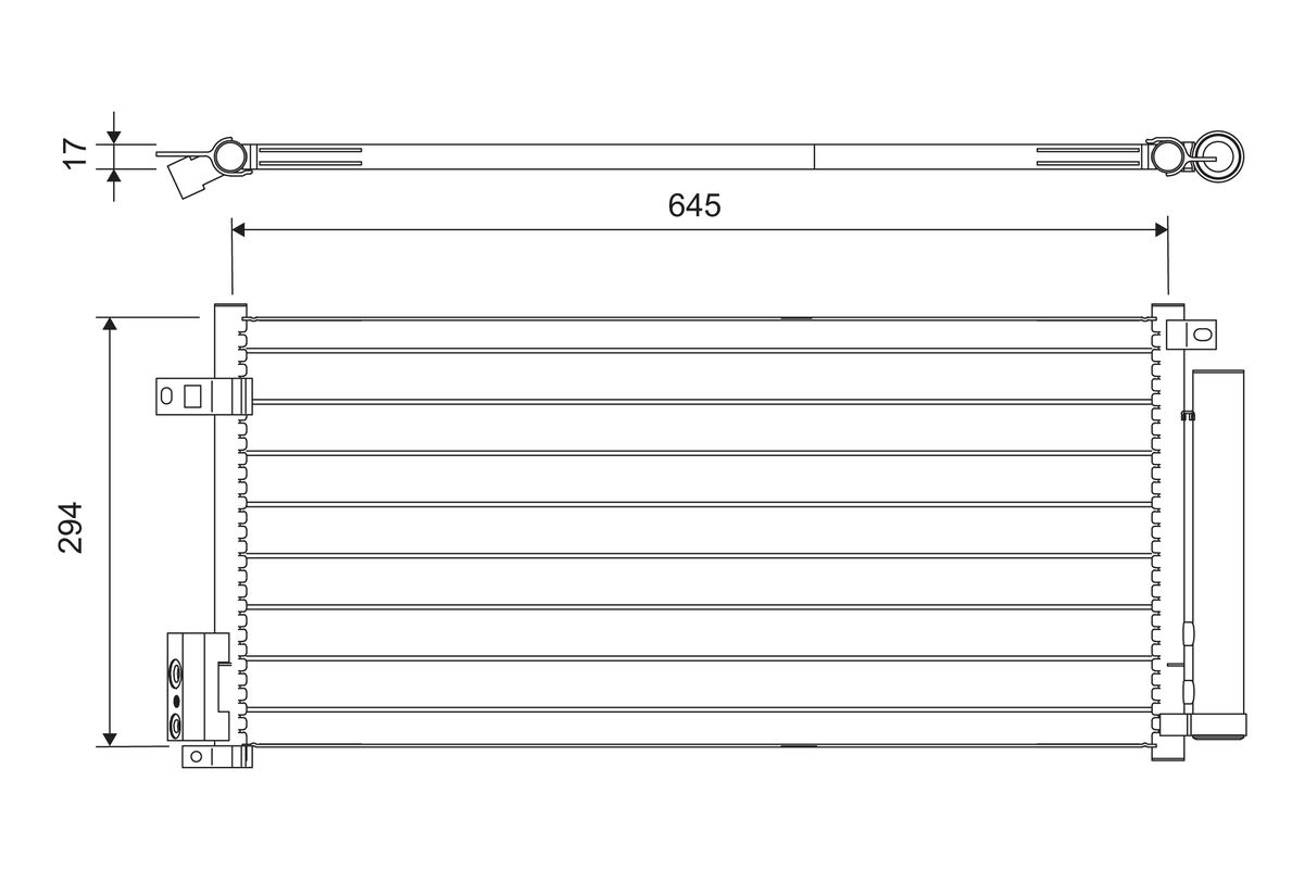 Condensator, climatizare 818192 VALEO