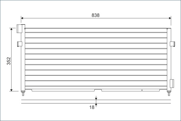 Condensator, climatizare 818987 VALEO