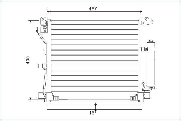 Condensator, climatizare 822579 VALEO