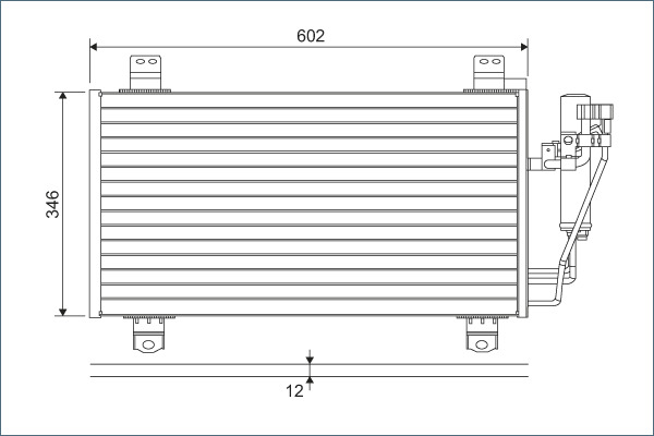 Condensator, climatizare 822589 VALEO