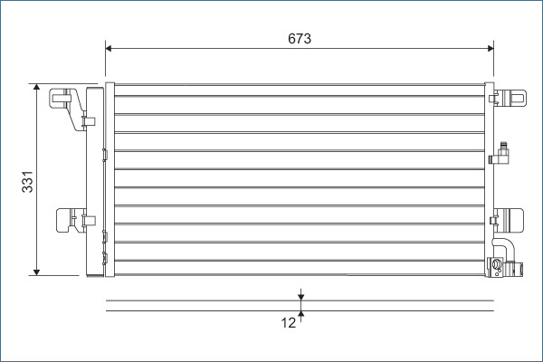 Condensator, climatizare 822596 VALEO