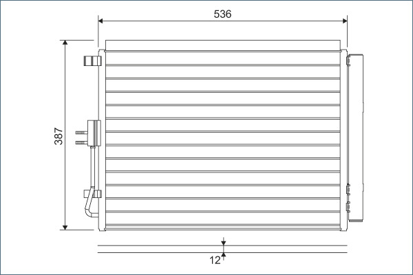 Condensator, climatizare 822598 VALEO