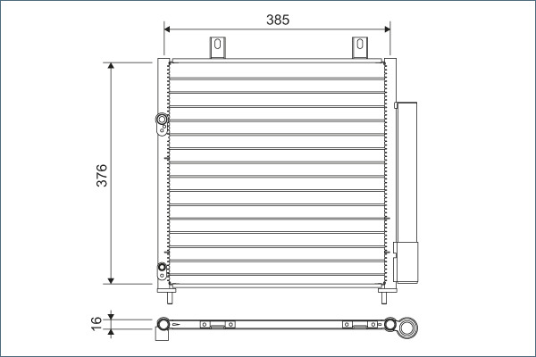 Condensator, climatizare 822600 VALEO