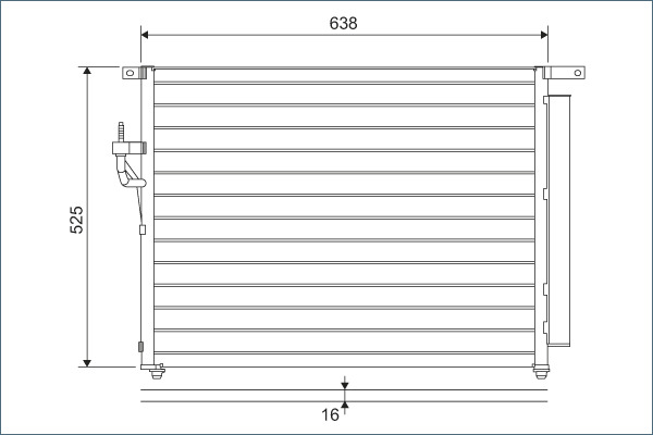 Condensator, climatizare 822603 VALEO