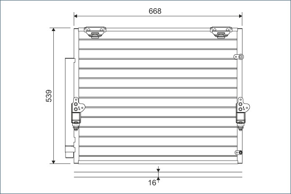 Condensator, climatizare 822621 VALEO