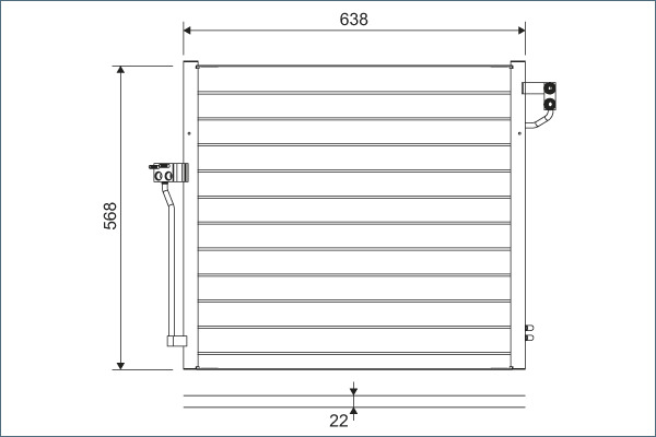 Condensator, climatizare 822623 VALEO