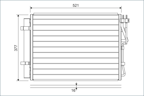 Condensator, climatizare 822624 VALEO