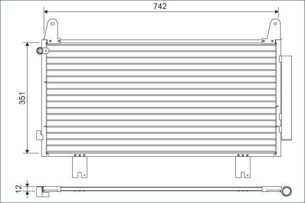 Condensator, climatizare 822634 VALEO