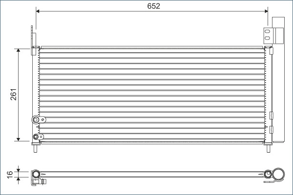 Condensator, climatizare 822640 VALEO