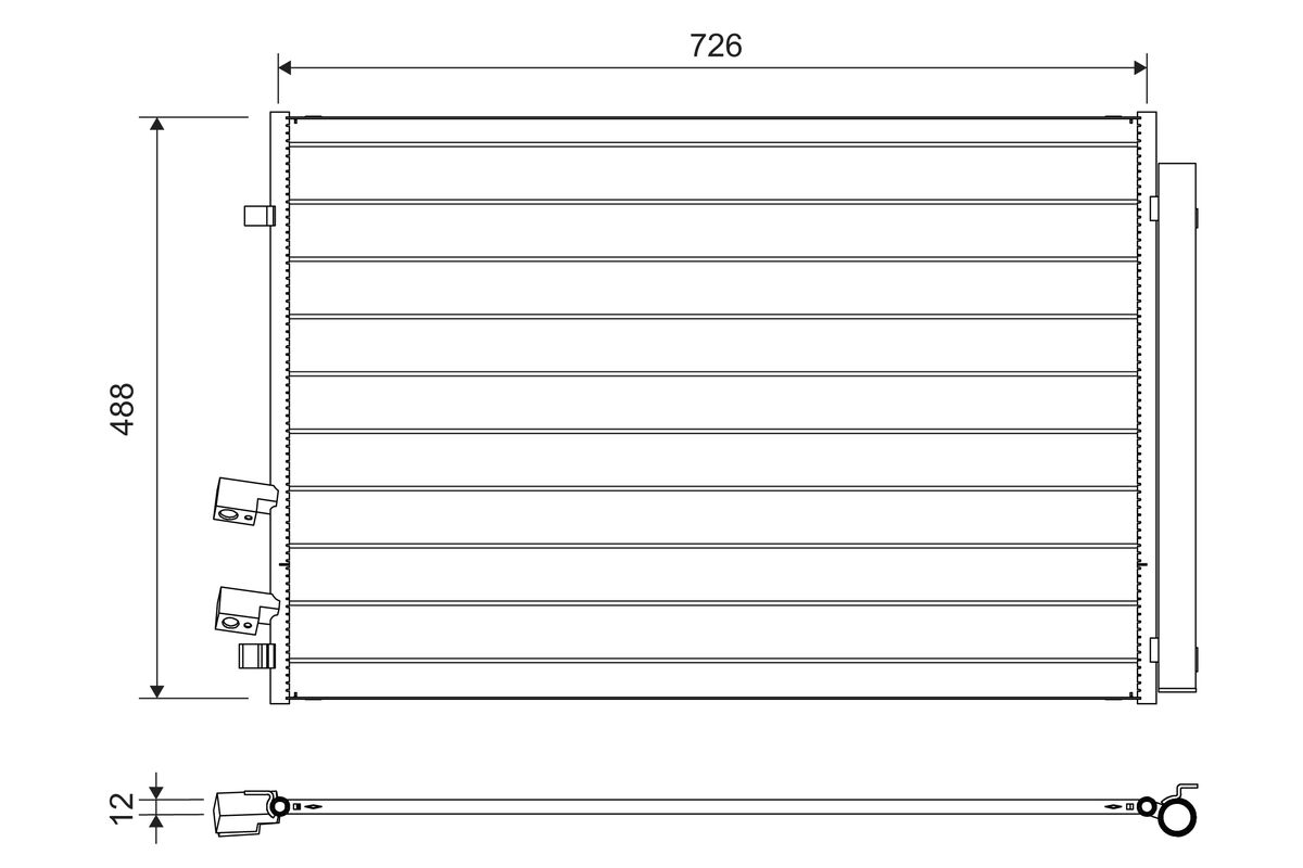 Condensator, climatizare 822729 VALEO