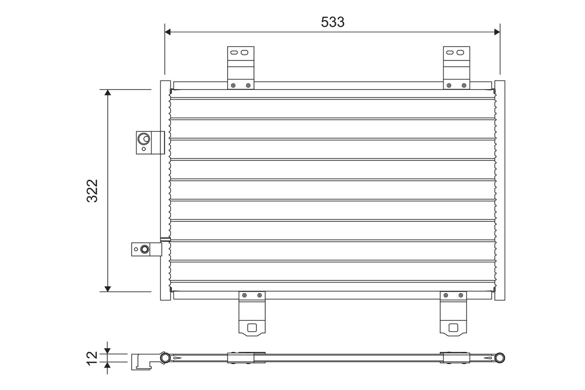 Condensator, climatizare 822743 VALEO