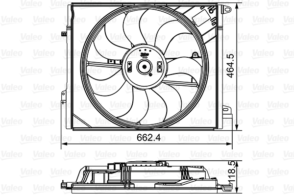 Ventilator, radiator 696881 VALEO