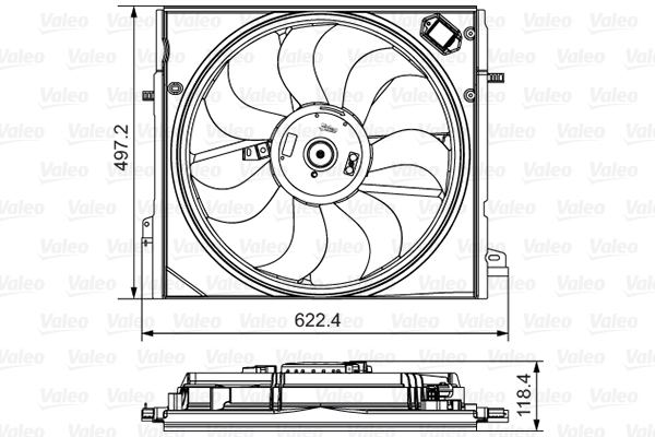 Ventilator, radiator 698582 VALEO