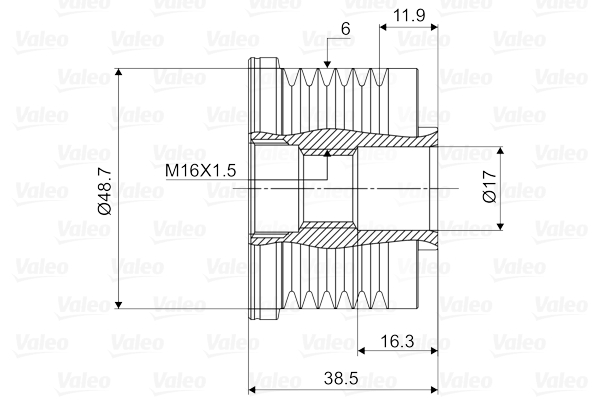 Sistem roata libera, generator 588029 VALEO