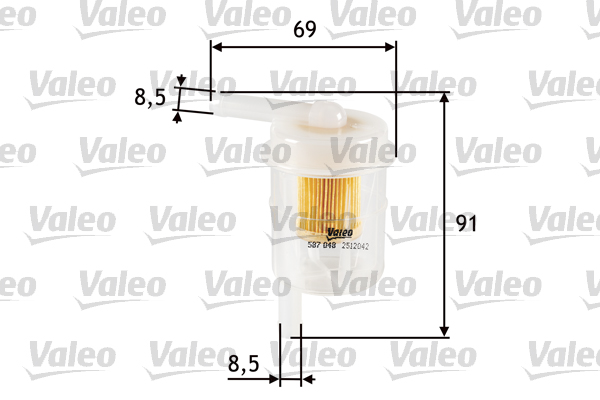 filtru combustibil 587048 VALEO