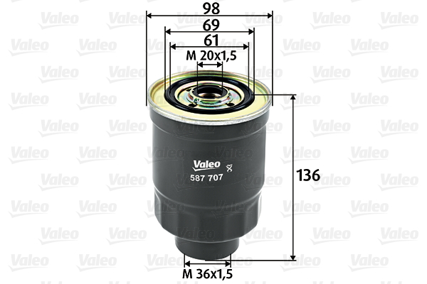 Filtru combustibil 587707 VALEO