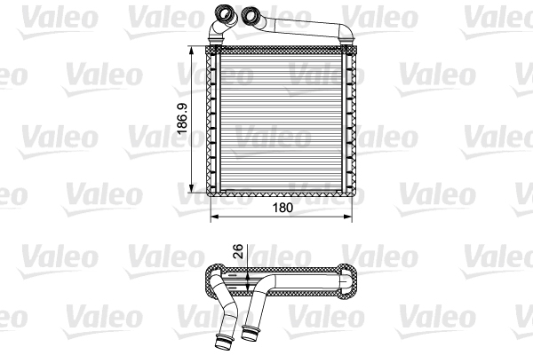 Schimbator caldura, incalzire habitaclu 811500 VALEO