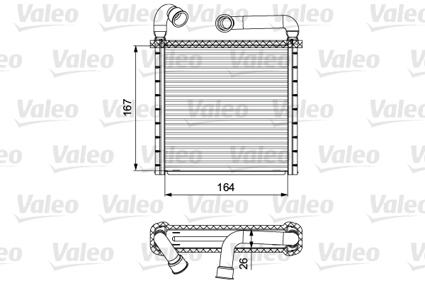 Schimbator caldura, incalzire habitaclu 811506 VALEO