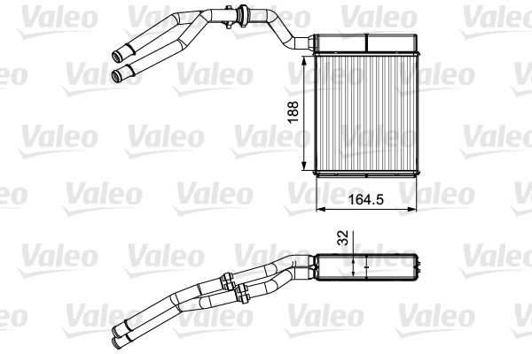 Schimbator caldura, incalzire habitaclu 811515 VALEO