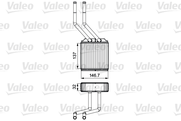 Schimbator caldura, incalzire habitaclu 811520 VALEO