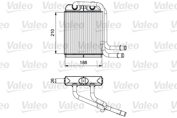 Schimbator caldura, incalzire habitaclu 811524 VALEO