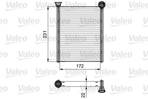 Schimbator caldura, incalzire habitaclu 811534 VALEO