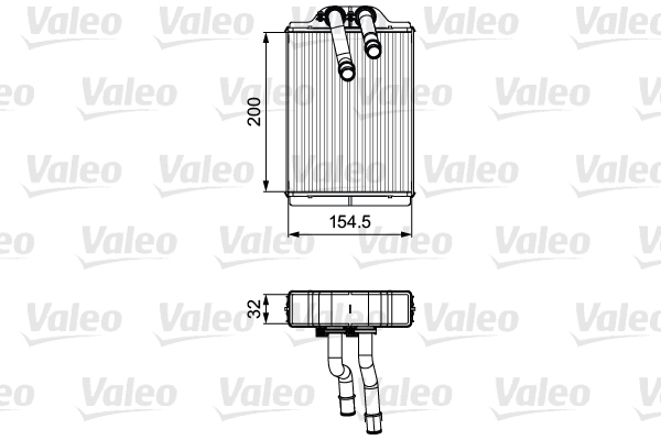 Schimbator caldura, incalzire habitaclu 811551 VALEO