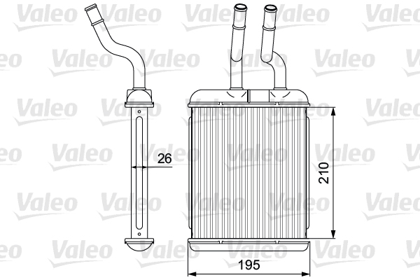 Schimbator caldura, incalzire habitaclu 812279 VALEO
