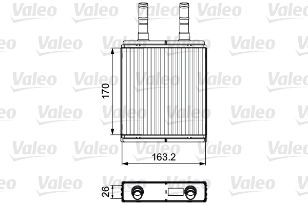 Schimbator caldura, incalzire habitaclu 812409 VALEO